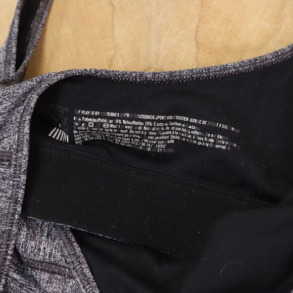 VSX Victoria's Secret Sport Player Crossback Bra M Gray Athletic Mid-Support B75 - Picture 5 of 5